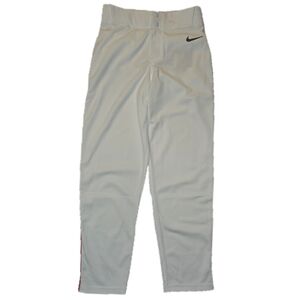 NWT Boys Nike White with Black Swoosh and Red Stripes Baseball Pants